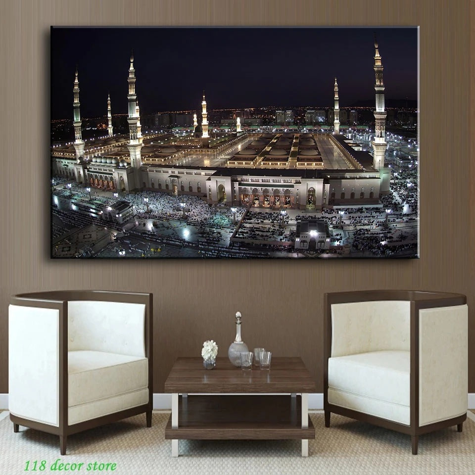 Arab City Night Scene Decoration Painting Living Room Bedroom Mural