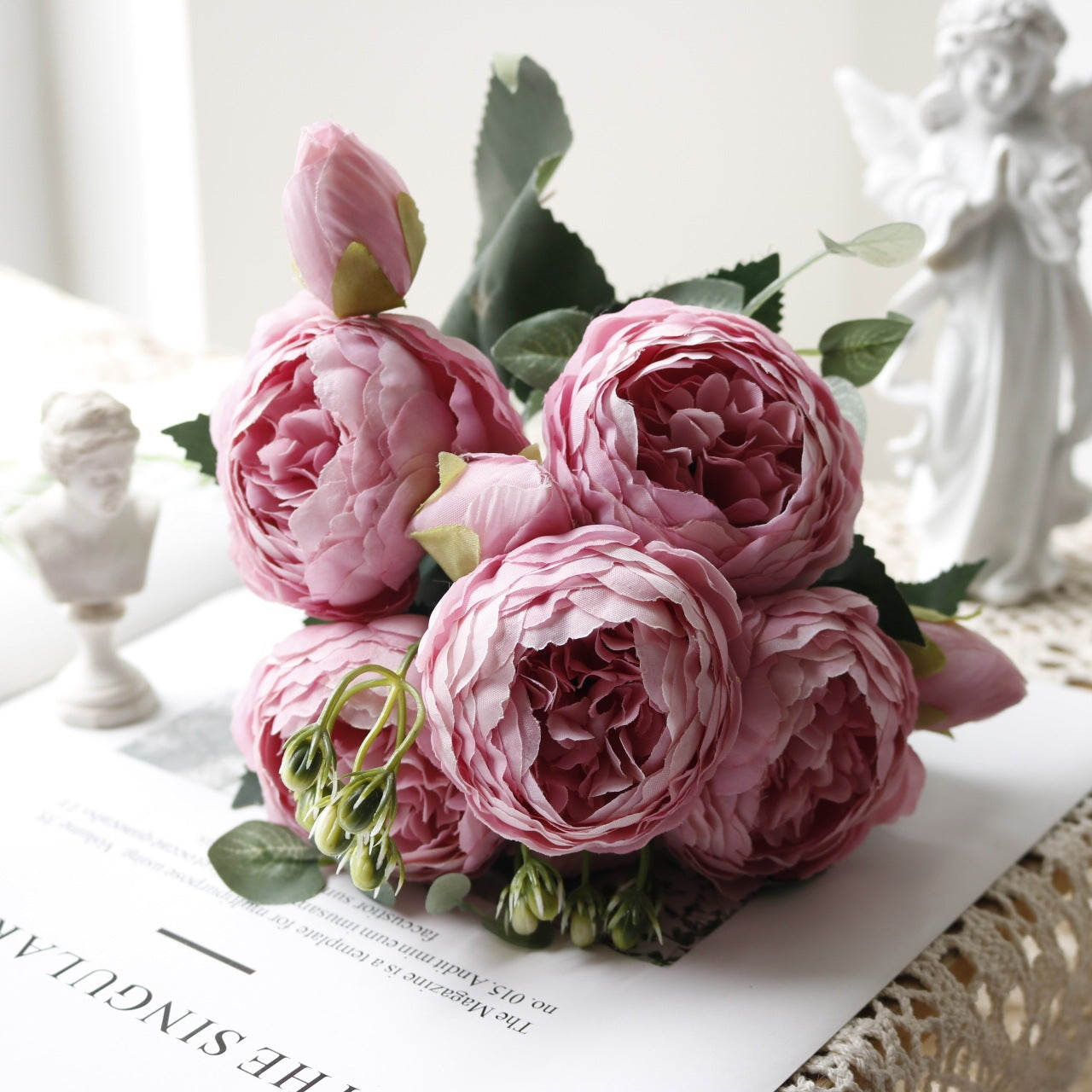 5-head Feili Persian Rose Artificial Flower Home Wedding
