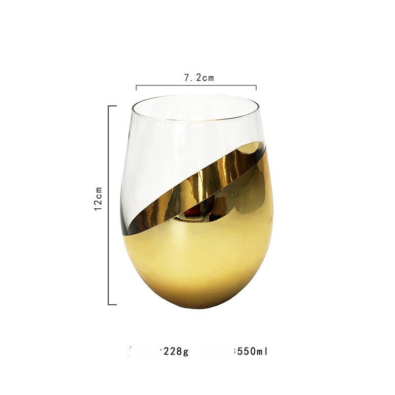 Beverage Juice Yogurt Oval Glass Cup Egg Shape Milky Tea Cup