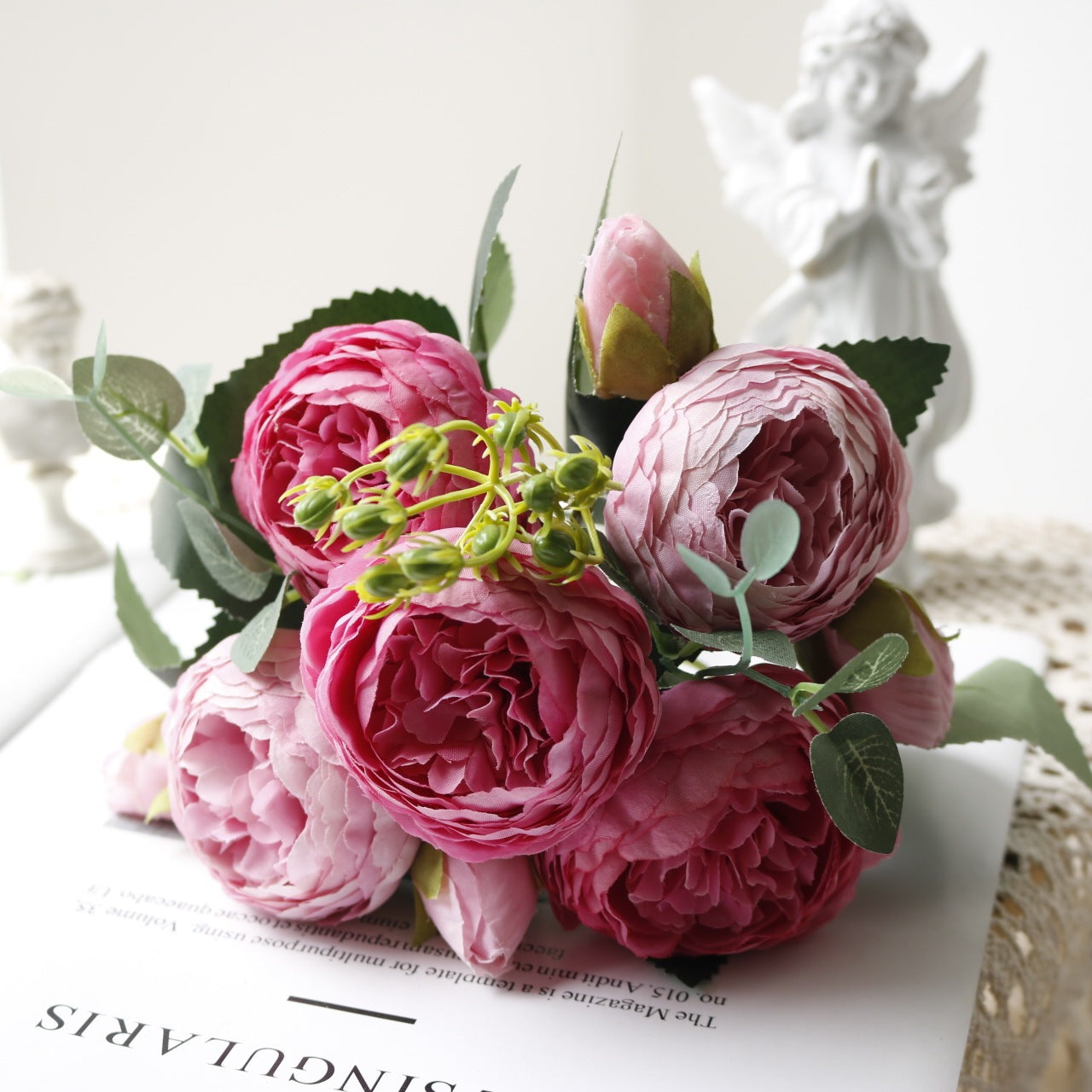 5-head Feili Persian Rose Artificial Flower Home Wedding